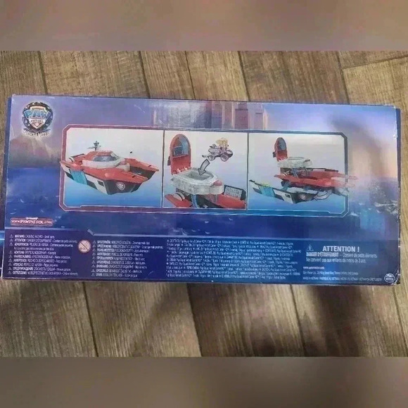 Paw Patrol The Mighty Movie Aircraft Carrier HQ with Skye Action Figure New - Picture 3 of 4